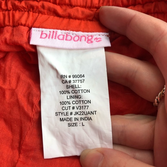 y2k Billabong Orange Beach Skirt - Picture 7 of 7